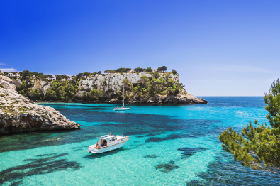 Croatia Blue Water Adriatic Coast with Boat